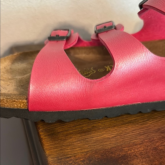 Birkenstock Metallic Pink Florida Triple-Strap Sandals Size 39 - Picture 9 of 12